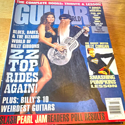 Guitar World March 1992 Issue Illustrated ZZ Top Rides Again Billy Gibbons