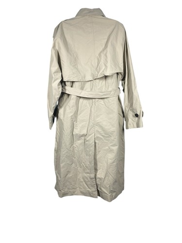 EVERLANE The ReNew Long Trench Coat - Beige Belted Waist Women's Size Large - Picture 8 of 10