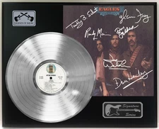 Eagles Desperado Silver LP Record Signature Display