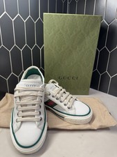 NEW GUCCI Web Mystic White Mesh 1977 Tennis Sneakers White in Women s US 5.5
