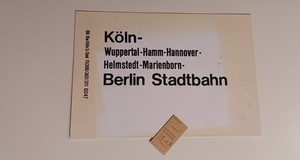Genuine German Railway DB Car Sign wagon cold war 1970s 1980s Berlin Cologne