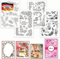 Silikonstempel Set FüR Scrapbooking Und Karten Diy Japanische Muster 4 StüCk