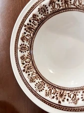 Set of 8 Vintage Steelite International 5" Round Brown & White Dessert Bowls EXC