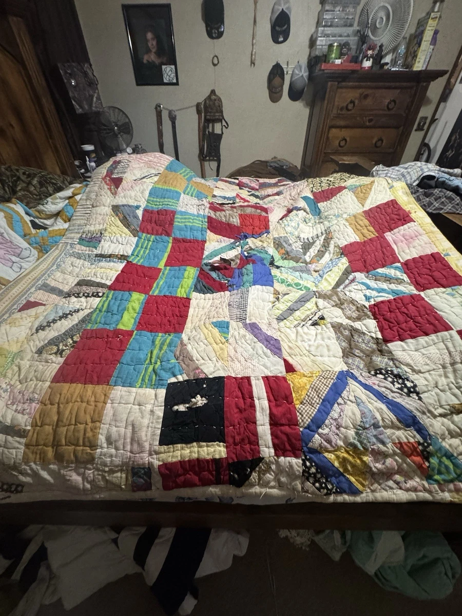 Log Cabin Patchwork Quilts Collectible 1920-1949 Time Period