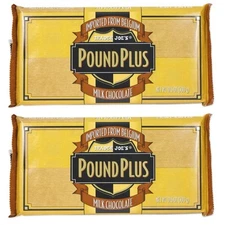 TRADER JOE'S POUND BELGIUM MILK CHOCOLATE (2 HUGE PACKS) 7,6 0Z (500 g)Exp 08/26