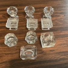 Vintage Crystal Glass Open Salt Cellers Lot Of 10 Varied Designs