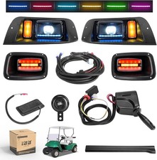 10L0L Deluxe Golf Cart Light Kit for EZGO TXT 1996-2013 12V-48V, Headlight Taill