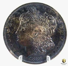 1884-0 MORGAN SILVER DOLLAR GEM BU $1 " BLUE MOON " TONER PREMIUM EYE CANDY