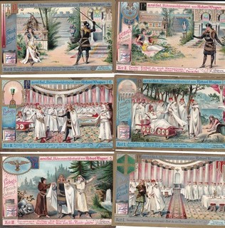 6 Liebig Sammelbilder wie abgebil. Parsifal Sang. 788