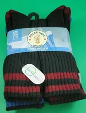 Polar Heat Nanuuq Men's Winter Boot Socks 6 Pairs  - Shoe Size 7-12