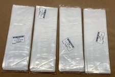 Uline Clear 4" x 12" Poly Bags Plastic OPEN TOP - 2 MIL 400 Count Model S-1003