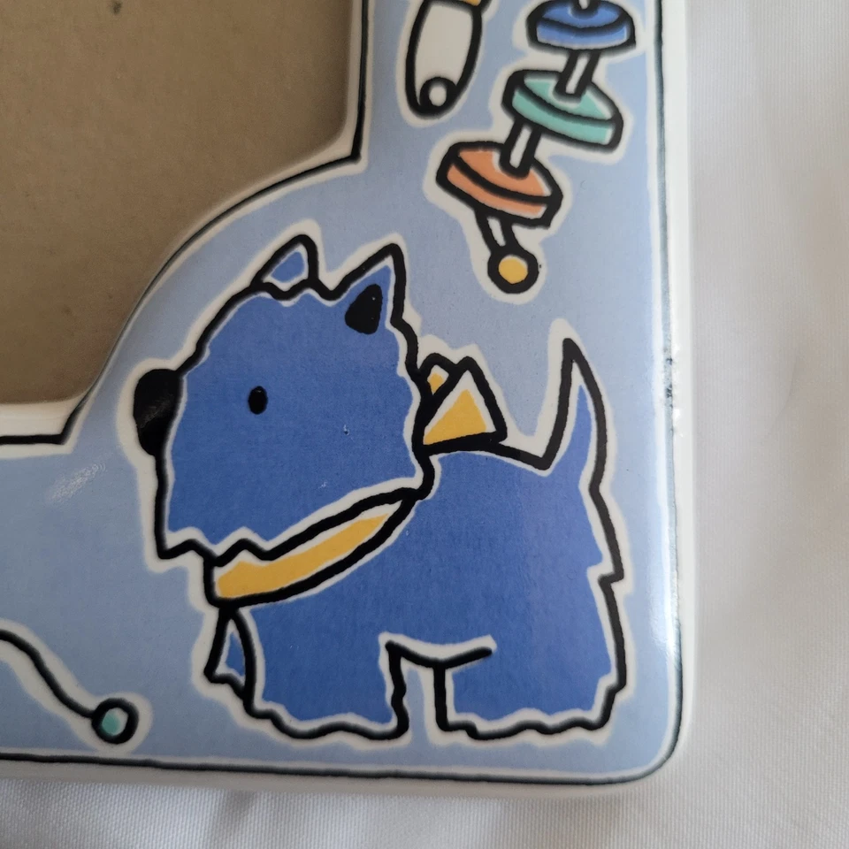 Vintage Russ IT'S A BOY Baby Blue Ceramic Picture Frame 4x5.5" 80s/90s Toy 15696 - Image 4 of 4