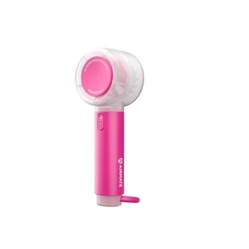 Portable Handheld Fan, 5 Wind Speed Adjustable, 3000mAh Battery Pink - Bild 2 von 8