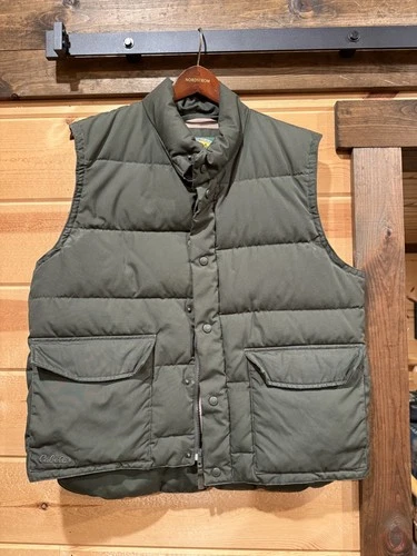 Cabelas Premier Northern Goose Down Vest Mens M Forest Green Excellent - product listing photo