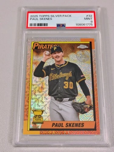 2025 Topps Series 1 Silver Pack Paul Skenes PSA 9 CY YOUNG MVP