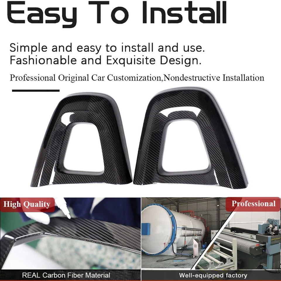 Cubierta trasera de asiento de fibra de carbono seco para Mazda MX5 MX-5 Miata ND 16-24 2 PIEZAS Foto 2 de 4