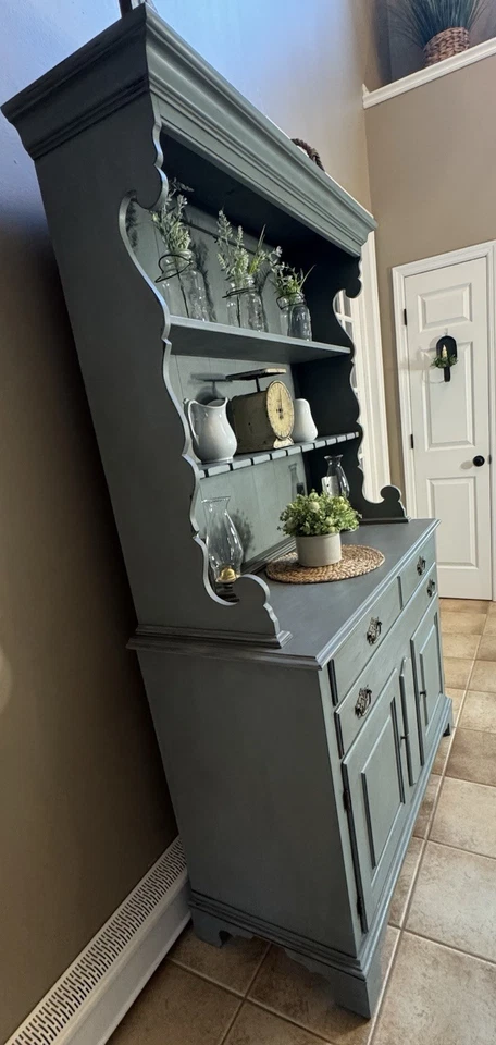 Casa de campo primitiva azul 2 piezas - con tres cajones y dos puertas Foto 3 de 4