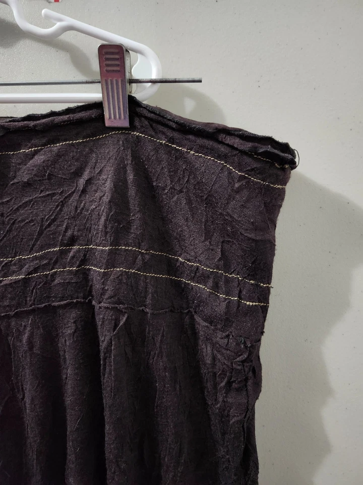 Marithe Francois Girbaud Skirt Womens 10 BRN Pullon Flare Avant Garde Wool Blend - Image 4 of 4