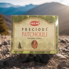 Precious Patchouli Incense Cones, 10-Count, Hem Brand