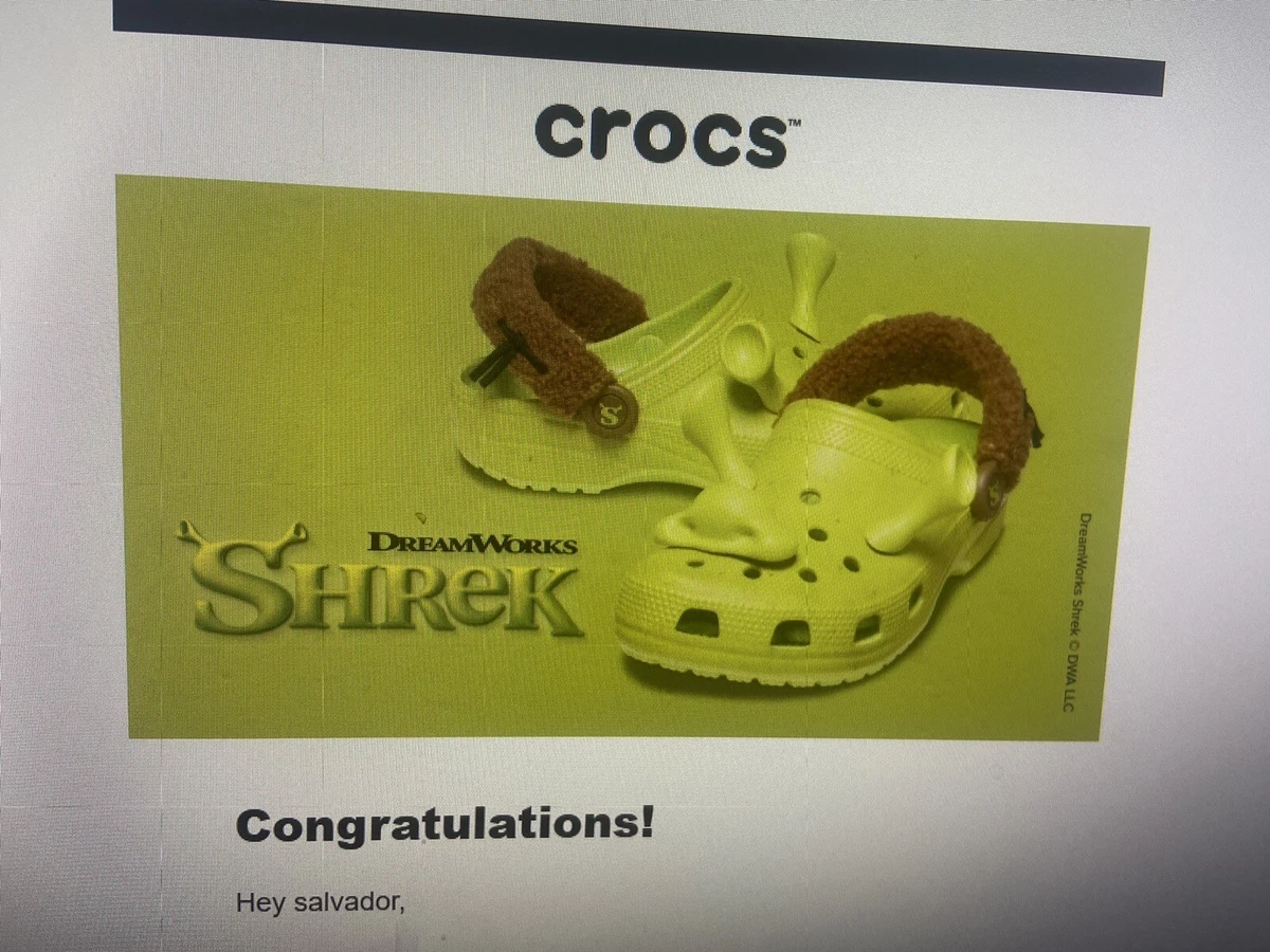 Shrek crocs ebay 2025
