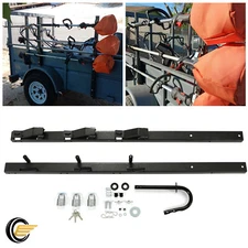 3 Place Weeder Trimmer Trailer Racks Holder For OPEN Landscape Trailer Lockable