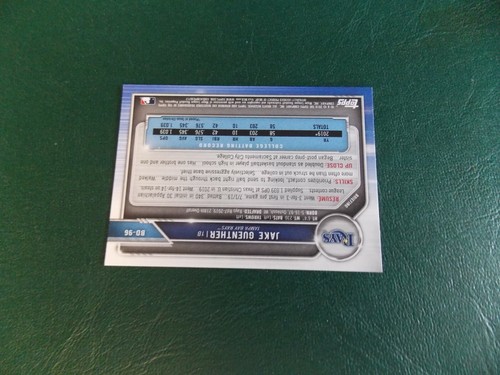 2019 Bowman Draft Base #BD-96 Jake Guenther - Tampa Bay Rays - Picture 2 of 2