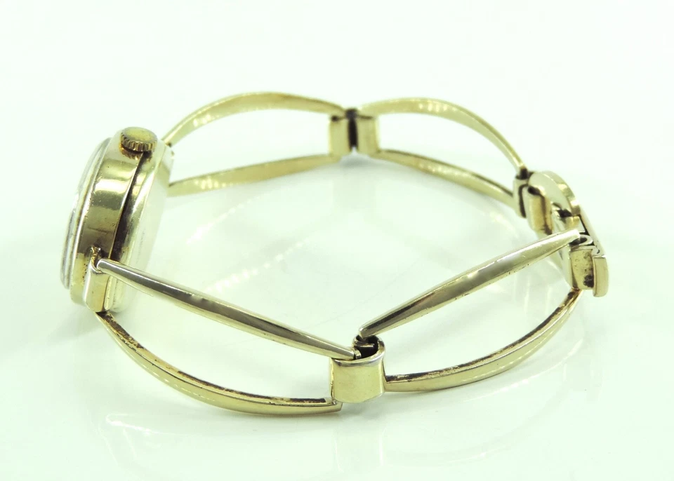 Junghans 17 Jewels Damenuhr/ Handaufzug / 835er Silber vergoldet/ Vintage - Bild 2 von 4