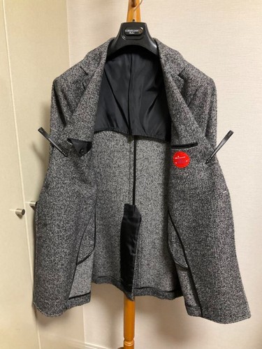 KITON CIPA Wool Coat Gray Size 52 XL New Made in Italy Men's Overcoat Unused - Picture 1 of 7