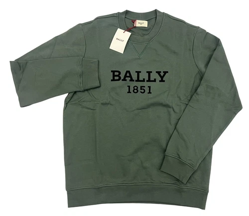 Bally Green Cotton Crewneck Sweater Size XXL