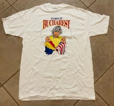 Vintage Single Stitch Hanes Beefy T Shirt Florin of Bucharest XXL Made In USA