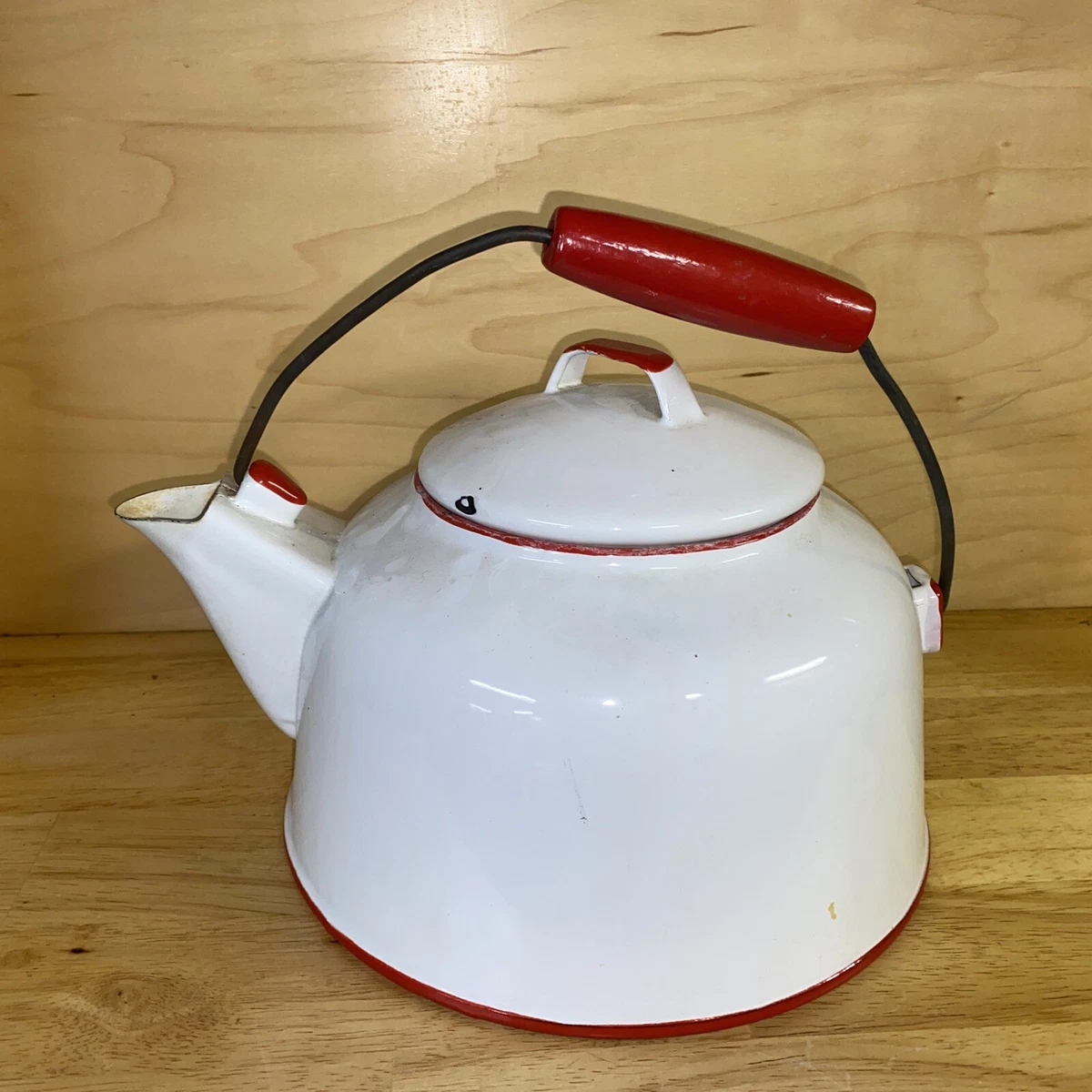 White hotsell enamel teapot