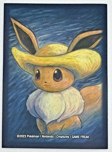 Card Sleeves Set of 6 | Pokemon Center Van Gogh Pikachu Eevee Snorlax - Picture 3 of 7