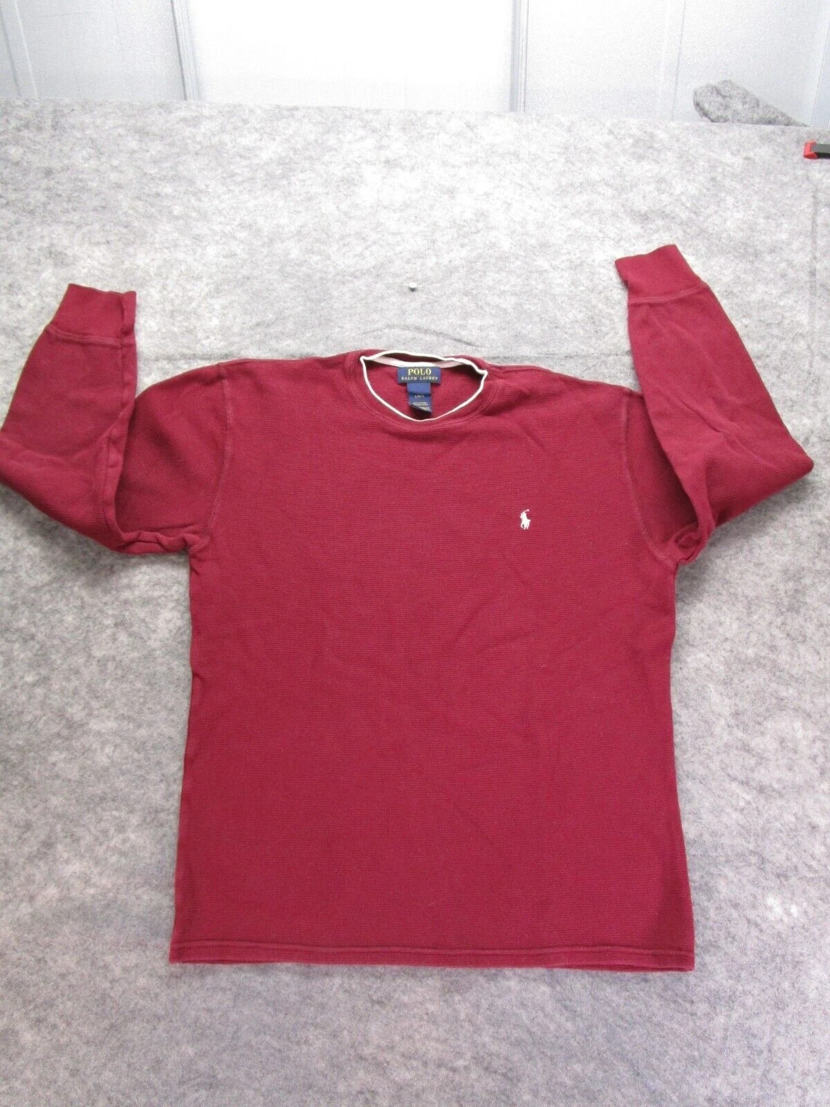 Polo Ralph lauren shirt Adult large Red waffle long sleeves PRL