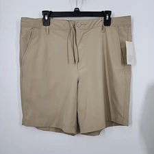 NEW All in Motion Size Large Khaki Resort Shorts UV Protection Golf Active 