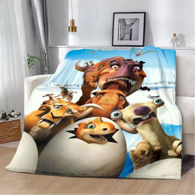 Cartoon Eiszeit Bedruckte Decke Picknickdecken Warme Decke Weich und Bequem