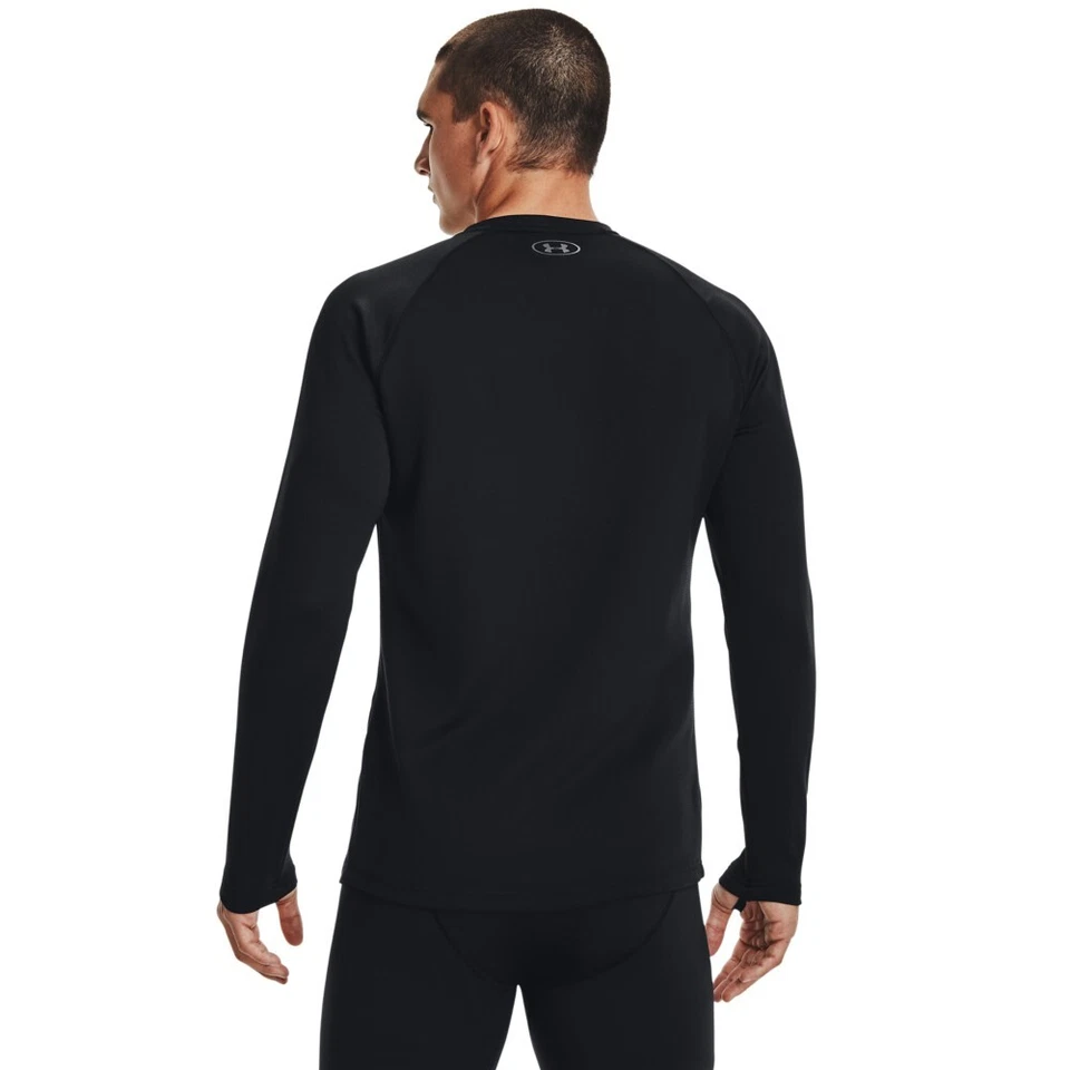 Under Armour 1353349 Men's UA ColdGear Base 4.0 Top Baselayer Crew Shirt, Black - Image 4 of 4