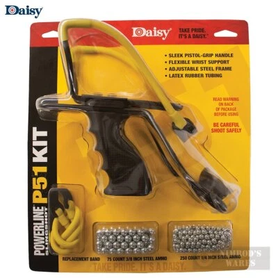 Daisy SLING SHOT P51 KIT 3/8" 1/4" Ammo + Band 988153442 FAST SHIP