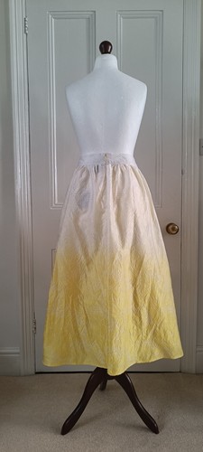 ASOS yellow and white ombre 50s style maxi skirt with lining - 14/ NWT - Picture 3 of 8