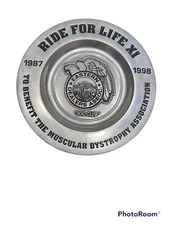 Wilton Pewter MDA & Harley Davidson Plate 300 Club Ride For Life XII 1987-1999