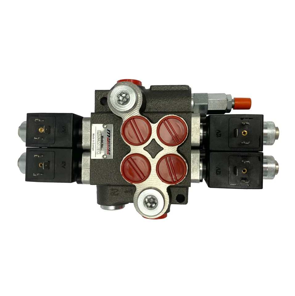 2 Spool Solenoid 12V DC Hydraulic Control Valve Double Acting 13 GPM 3600 PSI - Image 2 of 4