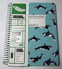 Jalapeño Paper Co. Composition Book ORCA Print Composition Notebook 80 Sheet New