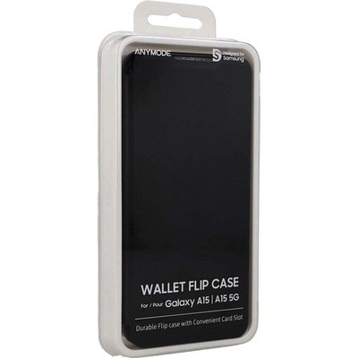 Samsung by Anymode Wallet Flip Case Galaxy A15 Schwarz Neu