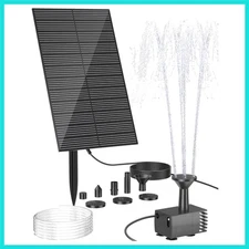 Solar Water Fountain Pump, Solar Bird Bath, Outdoor with Tubing, Solar Powere...