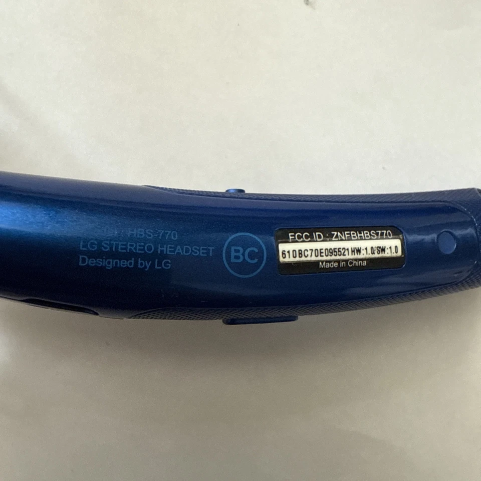 LG Tone Pro HBS-770 Wireless in-Ear Behind-the-Neck Headphones - Blue - Image 4 of 4