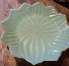 FIRE KING JADEITE LOTUS Flower Salad Plate 8"