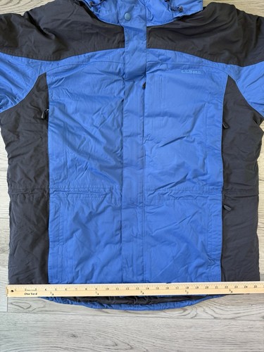 L.L. Bean Rugged Ridge Parka Mens XL Ski Coat Hooded Blue Black NWT Primaloft - Picture 22 of 24