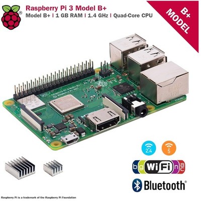 Raspberry Pi 3 B+ Bundle:  Case, 2.5A Power Supply
