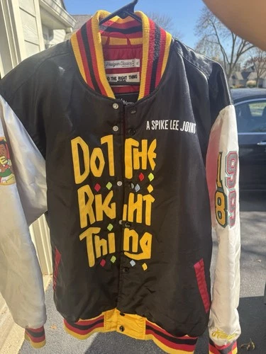 Headgear Classics Do The Right Thing 1989 Varsity Jacket Satin Full Zip XL - product listing photo