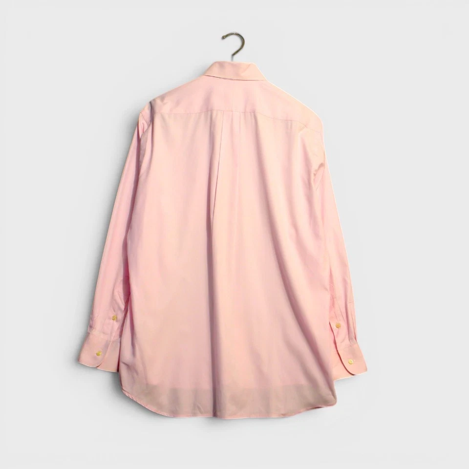 Vintage Gitman Bros Button Down Oxford Shirt 16 34 Pale Pink Ultra Fine Pinpoint - Image 3 of 4