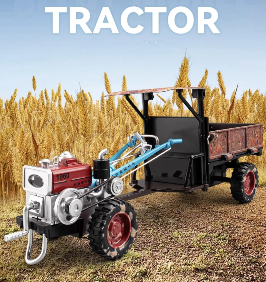 Farm Tractor Model Toy 1:24 Alloy Inertia Vehicle with Lights & Sound - Image 3 of 4